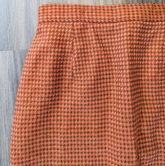 Vintage Orange Wool Skirt - 27in wide - Picture 2 of 5